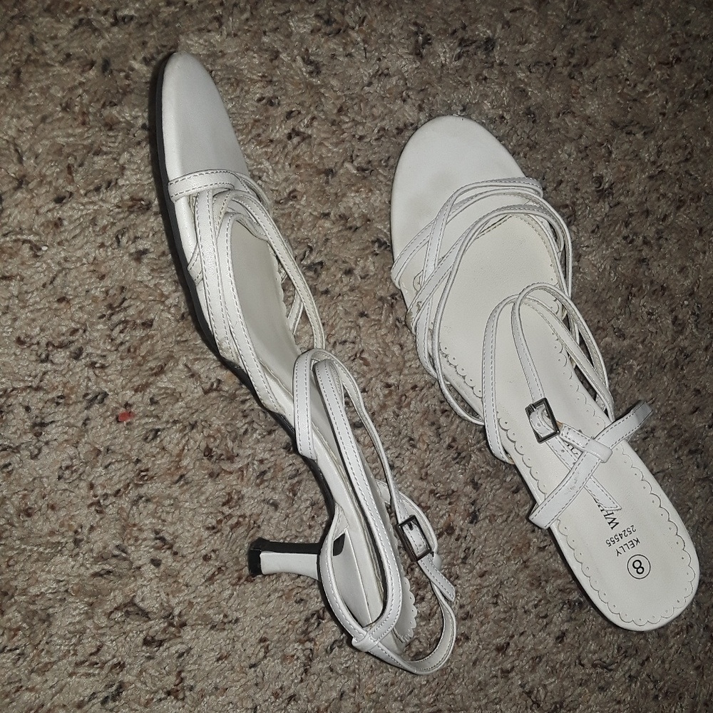 White sandals